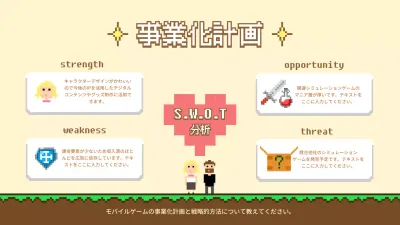 ピクセルモバイルゲームの事業化計画