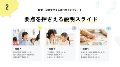 黄色 シンプル 教育 企画書